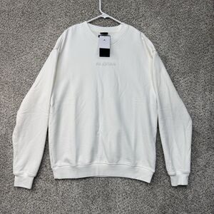 Jordan Sweatshirt Mens Large Tall White Crewneck Pullover FJ7788-133 New Cotton